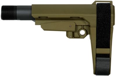 SB Tactical SBA3 X Brace for AR-Platform (Tube Not Included), 5-Position Adjustable, OD Green, Synthetic