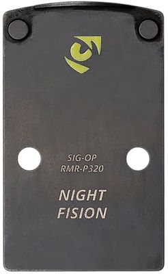 Night Fision Optics Plate for Sig Sauer Pro Cut, Trijicon RMR, Holosun 507C, Black, Stainless Steel