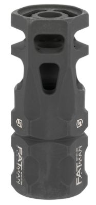 Phase 5 Weapon Systems FATman Hex Brake for AR-Platform, 7.62x39mm/6.8mm/9mm Luger, 1/2 in. x 36 Thread, 3 in. OAL, Black, Steel
