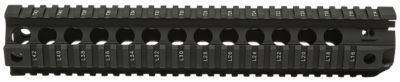 Bravo QRF Free-Floating Quad Rail Handguard for AR-Platform, 12 in., Picatinny Rail, Aluminum, Black Anodized
