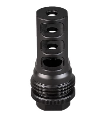 SilencerCo ASR Muzzle Brake, 458 Cal, 3/4 in. x 24 Thread, Black Nitride, Titanium