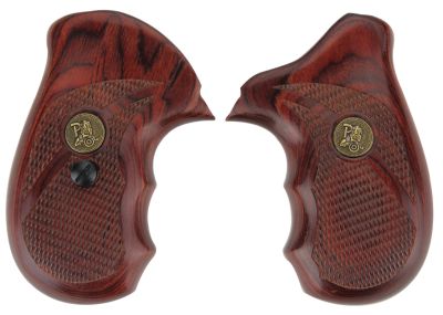 Pachmayr Renegade Grip for Taurus 85, Checkered, Rosewood, Laminate with Finger Grooves