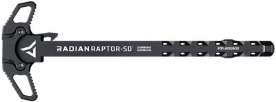 Radian Weapons Raptor SD Charging Handle for Mil-Spec AR-15/M16, Ambidextrous, Gas Ported Shaft, Black, Anodized, Aluminum