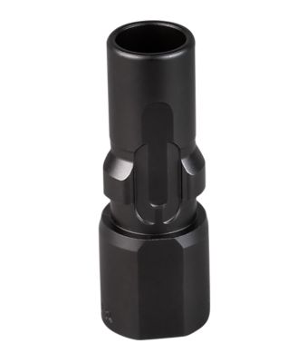 SilencerCo 3-Lug Muzzle Device, 45 ACP, M16x1 LH Thread, Matte Black