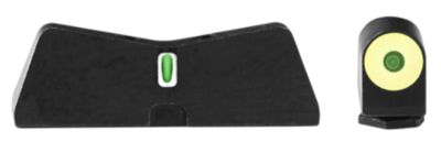 XS Sights DXT2 Big Dot Night Sights for Glock, Green Yellow Outline Front, Green White Outline Bar Rear, GL0009S5Y