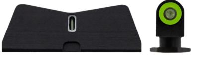 XS Sights DXT2 Standard Dot Night Sights for Glock, Black, Green Outline Front, Green White Outline Bar Rear
