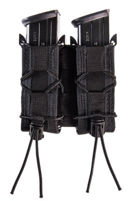 High Speed Gear Taco Double Pistol Mag Pouch, MOLLE, Belts 2 in. Wide, Black, Nylon