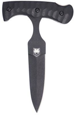 CobraTec Knives 2.88 in. Folding Dagger, Plain Black D2 Steel Blade, Black Textured G10 Scales Handle