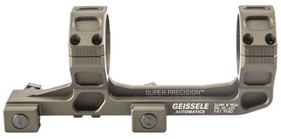 Geissele Automatics AR-15 Super Precision Scope Mount/Ring Combo for AR-15/M4, 34mm, 0 MOA, Desert Dirt Anodized, 05405S