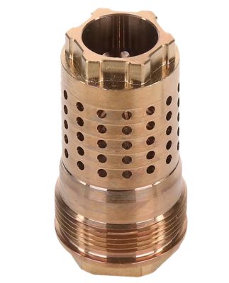 Q LLC Cherry Bomb Muzzle Brake, 45 Cal, .578 in. x 28 Threads, 1.64 in. OAL, Stainless Steel