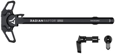 Radian Weapons Raptor Charging Handle and 45/90 Talon Safety for AR-15/M16, Ambi Controls, Black, Anodized