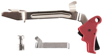 Apex Tactical Action Enhancement Slim Drop-In Trigger for Glock Gen3-4 17/19/22-27/31/32/33/34/35, Red, Polymer