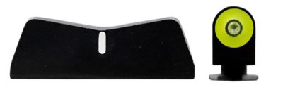 XS Sights DXT2 Big Dot Night Sights for Glock, Green Tritium Yellow Outline Front, White Stripe Rear