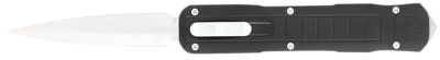 CobraTec Knives 3.13 in. Raptor OTF Dagger, Plain D2 Steel Blade, Black Aluminum Handle