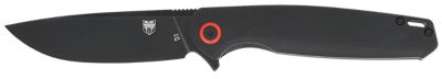 CobraTec Knives 3.5 in. Rath EDC Folding Knife, Plain Black D2 Steel Blade, Black G10 Handle