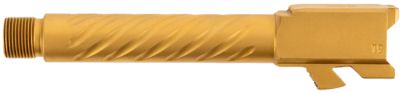 Ballistic Advantage 9mm Luger Premium Series Barrel for Glock 19 Gen3-5, 1/2 in. x 28 Thread, Spiral Fluted, Threaded, Gold