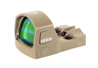 Viridian RFX15 Sight, Flat Dark Earth, 1x, 17mm x 24mm, 3 MOA, Green Dot, Shield/Picatinny