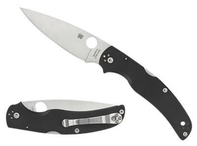 Spyderco 4.02 in. Native Chief Lightweight Folding Knife with Pocket Clip, Stonewashed CTS BD1N SS Blade, FRN Handle, C244GP