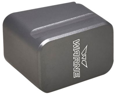 Warne Magazine Extension for Glock 17/22 Magazines, 5 Rounds (9mm Luger), 4 Rounds (40 S&W), 6061-T6 Aluminum, Anodized Gray