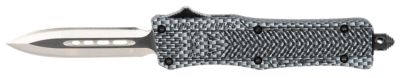CobraTec Knives 2.75 in. Small CTK-1 OTF Dagger, Plain D2 Steel Blade, Carbon Fiber Aluminum Handle
