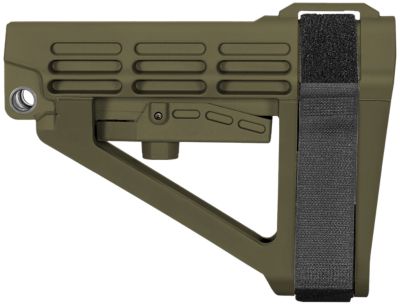 SB Tactical SBA4 X Stabilizing Brace for AR-Platform, Adjustable, OD Green, Synthetic