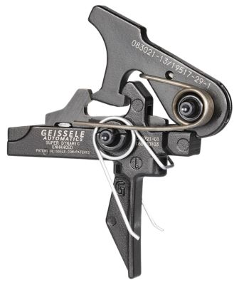 Geissele Automatics SD-E Two-Stage Flat Trigger for AR-15/AR-10, 2.90-3.80 lb. Draw, Steel