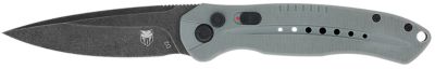 CobraTec Knives 3.5 in. Diablo Folding Knife, Black Stonewashed D2 Steel Blade, Gray Textured G10 Scales Handle