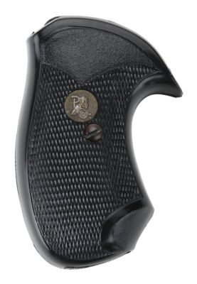 Pachmayr Compact Grip for Small Rossi Revolvers, Checkered, Black, Rubber with Finger Grooves