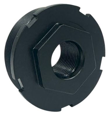 Huxwrx HUB Direct Thread Mount, 1/2 in. x 28 Thread, Inconel, Black