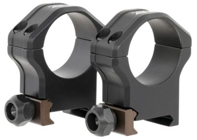 Christensen Arms Ultralight PRSR-X2 Scope Rings, 30mm Tube, High, Picatinny/NATO-STANAG, Black Anodized, Aluminum