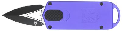 CobraTec Knives 1.94 in. ASP OTF Dagger, Plain D2 Steel Blade, Purple Aluminum Handle