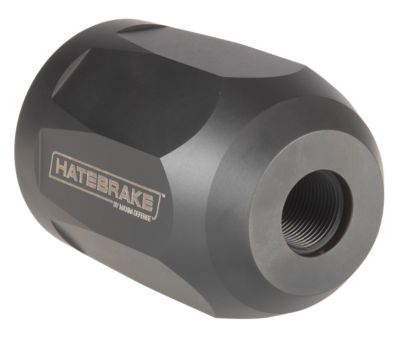 Maxim Hate Brake, 5.56x45mm NATO, 1/2 in. x 28 Thread, 2.40 in. OAL, 1.50 in.D, Octagon Shape, Black, DLC, 17-4 Stainless