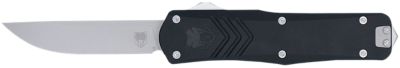 CobraTec Knives 3 in. Medium FS-X Gen III OTF Drop Point Knife, Plain Stonewashed D2 Steel Blade, Aluminum Handle