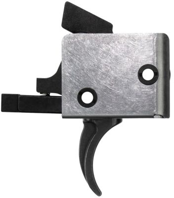 CMC Triggers Drop-In Single-Stage Curved Trigger for AR-15/AR-10, 3-3.50 lb. Draw, Large Pin Model, Black, 8620 Steel