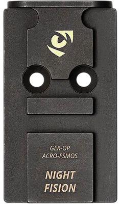 Night Fision Optics Plate for Glock MOS 17/19/47, Black, Stainless Steel, GLKOPACROFSMOS