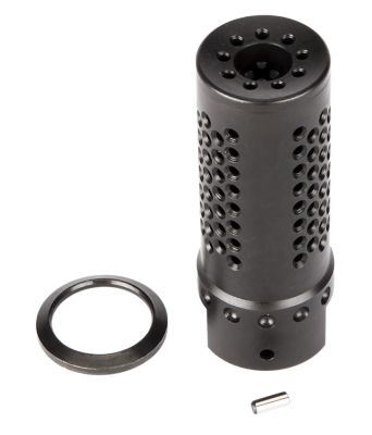 Spikes Dynacomp Extreme Muzzle Brake, 308 Win, 5/8 in. x 24 Thread, 2.25 in. OAL, Black, Nitride, 416R Stainless Steel