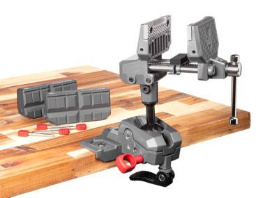 Real Avid/Revo Armorer's Master Vice with TORQ-LOK and Reversible Gun-Fit Sleeves, Gray/Red