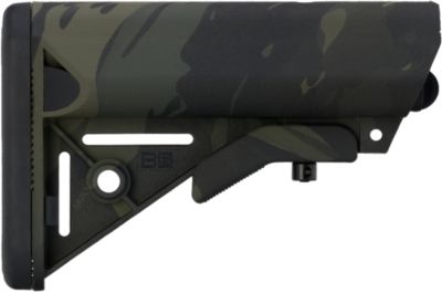 B5 Systems Enhanced SOPMOD Stock for AR-Platform with Mil-Spec Receiver Extension (Tube Not Included), Black Multi-Cam