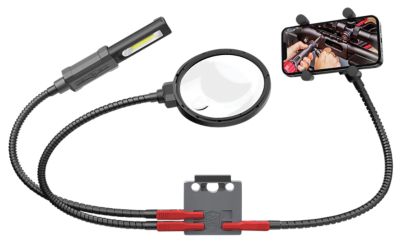 Real Avid/Revo Smart Mount Quick-Connect, Includes Magnifying Glass, 180-Lumen Work Light, Cell Phone Holder