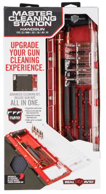 Real Avid/Revo Master Cleaning Station for .22/9mm/.357/.38/.40/.45 Cal Pistols, Bronze, Nylon
