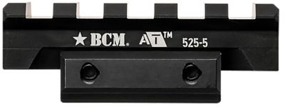 Bravo 525-5 A/T Optic Riser, 5 Slots, Black Anodized, Aluminum