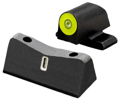 XS Sights DXT2 Big Dot Night Sights for Sig/Springfield, Black, Green Yellow Outline Front, Green White Outline Bar Rear
