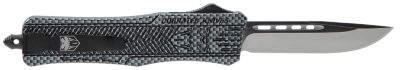 CobraTec Knives 3 in. Medium CTK-1 OTF Drop Point Knife, Plain D2 Steel Blade, Carbon Fiber Aluminum Handle