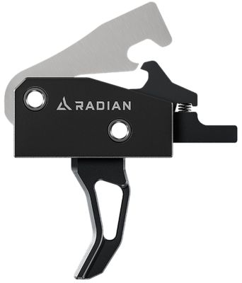 Radian Weapons Vertex Single-Stage Curved Trigger for AR-15/AR-10, 3.50-4 lb. Draw, Black, Steel/Carbon Steel