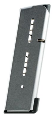 Wilson Combat 8 Round 45 ACP Magazine for 1911 Officer, Detachable w/ Lo-Profile Steel Floor Plate, Stainless Steel