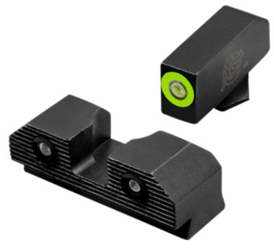 XS Sights R3D 2.0 Night Sights for Glock, Green Tritium Green Outline Front, Green Tritium Rear, GLR203P6G