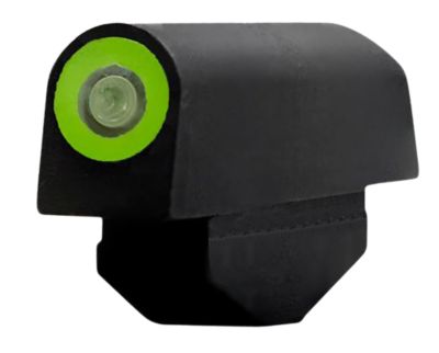 XS Sights Standard Dot Revolver Front Sight for S&W J Frame/Ruger SP101, Black, Green Tritium Green Outline
