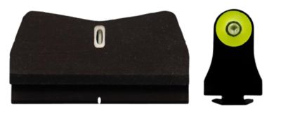 XS Sights DXT2 Big Dot Night Sights for Glock, Green Yellow Outline Front, Green White Outline Bar Rear, GL0015P5Y