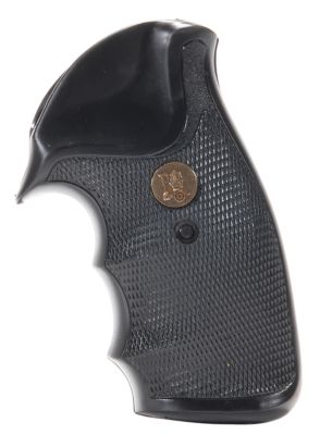 Pachmayr Gripper Grip for Charter Arms, Checkered, Black, Rubber with Finger Grooves