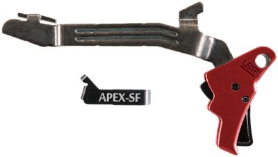 Apex Tactical Action Enhancement Drop-In Trigger for Glock 43/43X/48, Right Hand, Black/Red, Polymer